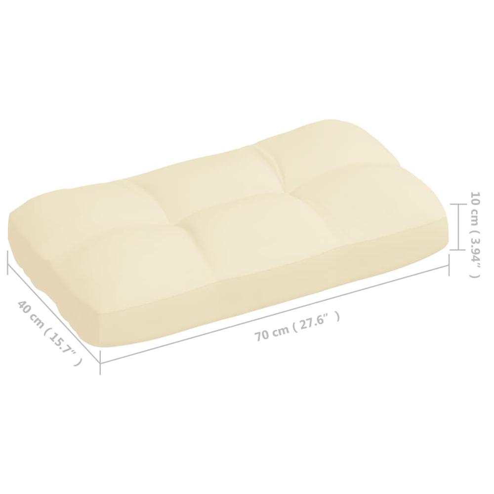 vidaXL Pallet Sofa Cushions 5 pcs Cream. Picture 10