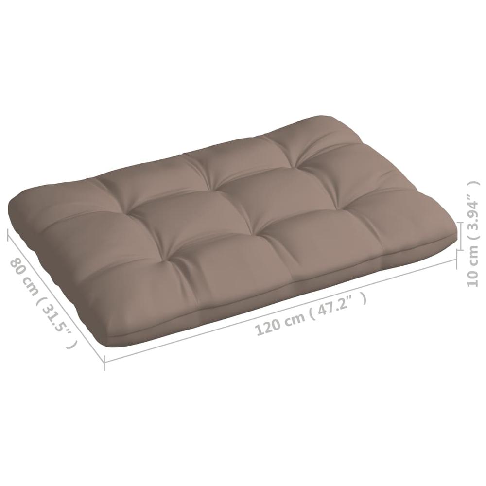 vidaXL Pallet Sofa Cushions 5 pcs Taupe. Picture 7