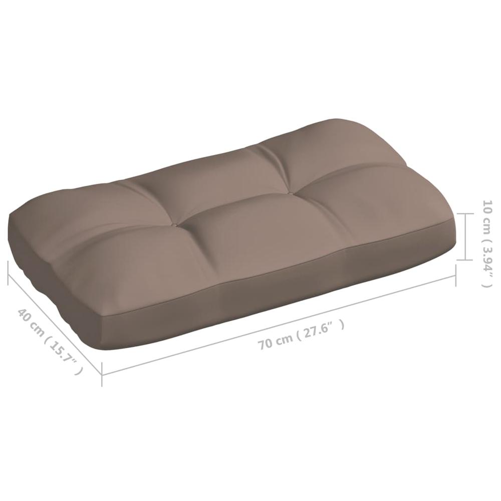 vidaXL Pallet Sofa Cushions 5 pcs Taupe. Picture 9