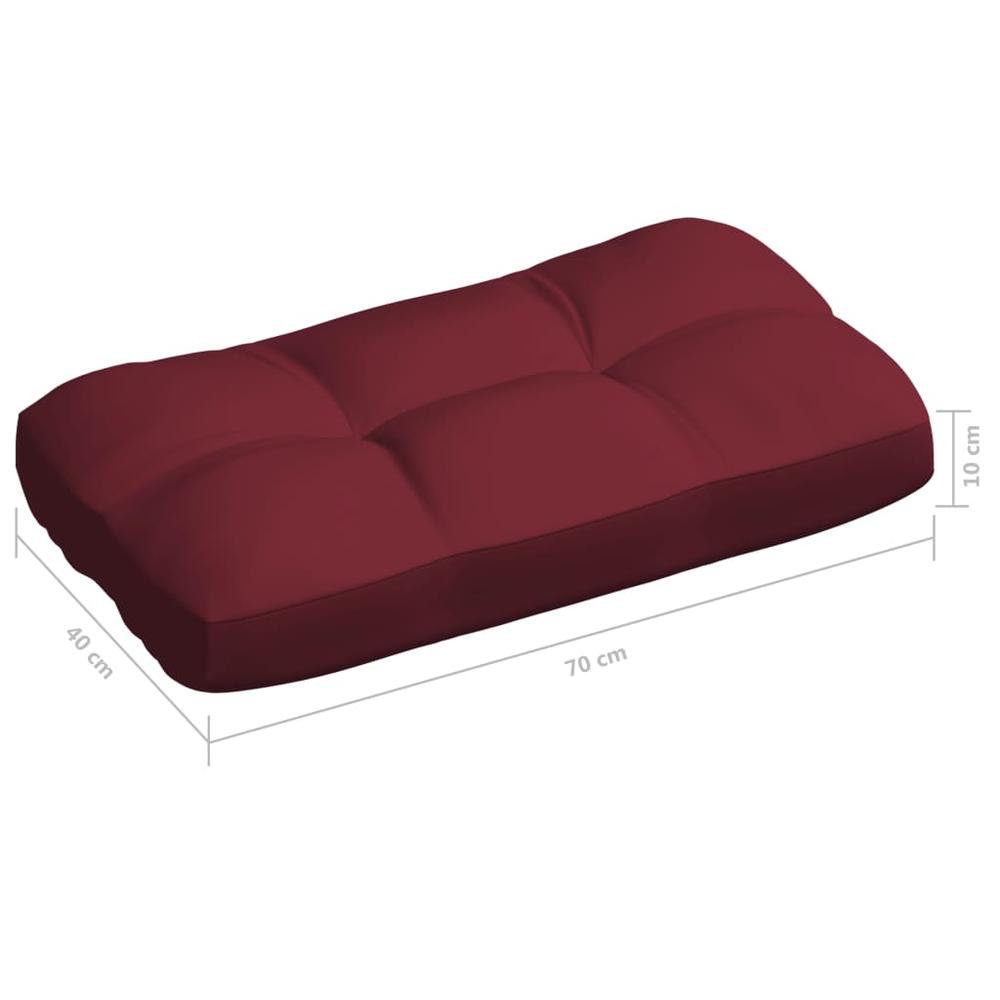 vidaXL Pallet Sofa Cushions 5 pcs Wine Red. Picture 10