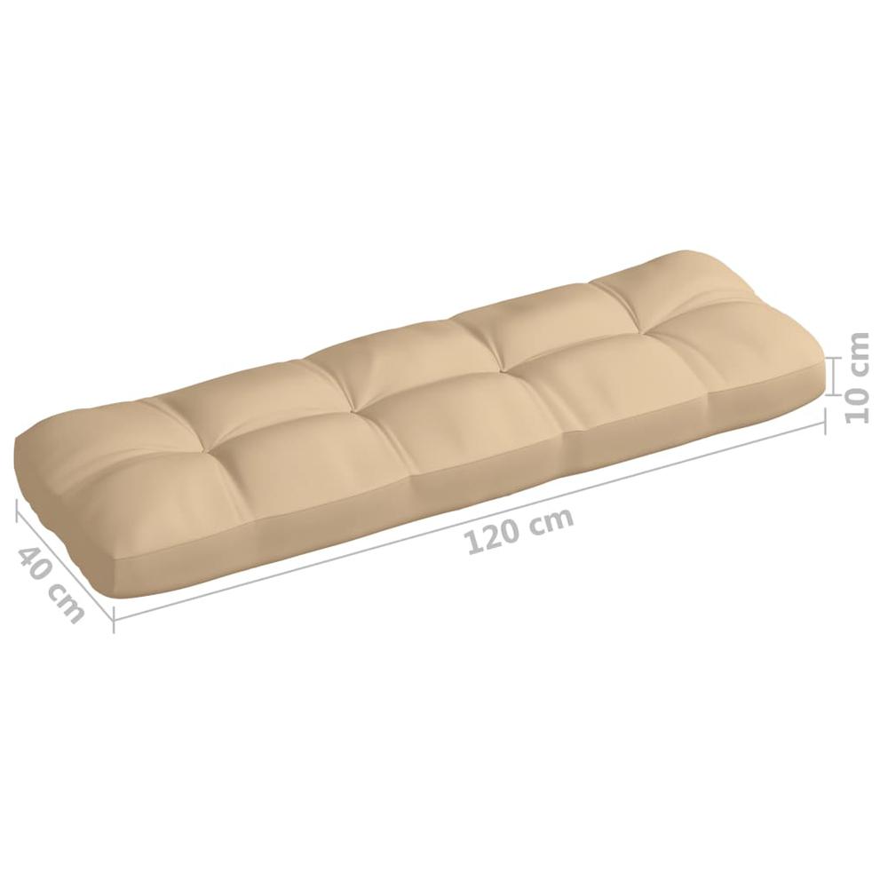 vidaXL Pallet Sofa Cushions 7 pcs Beige. Picture 9