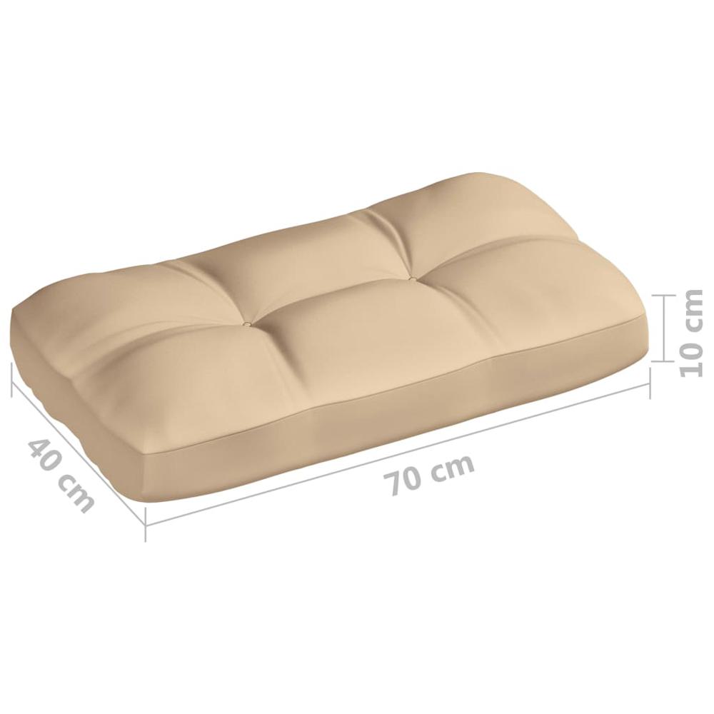 vidaXL Pallet Sofa Cushions 7 pcs Beige. Picture 10