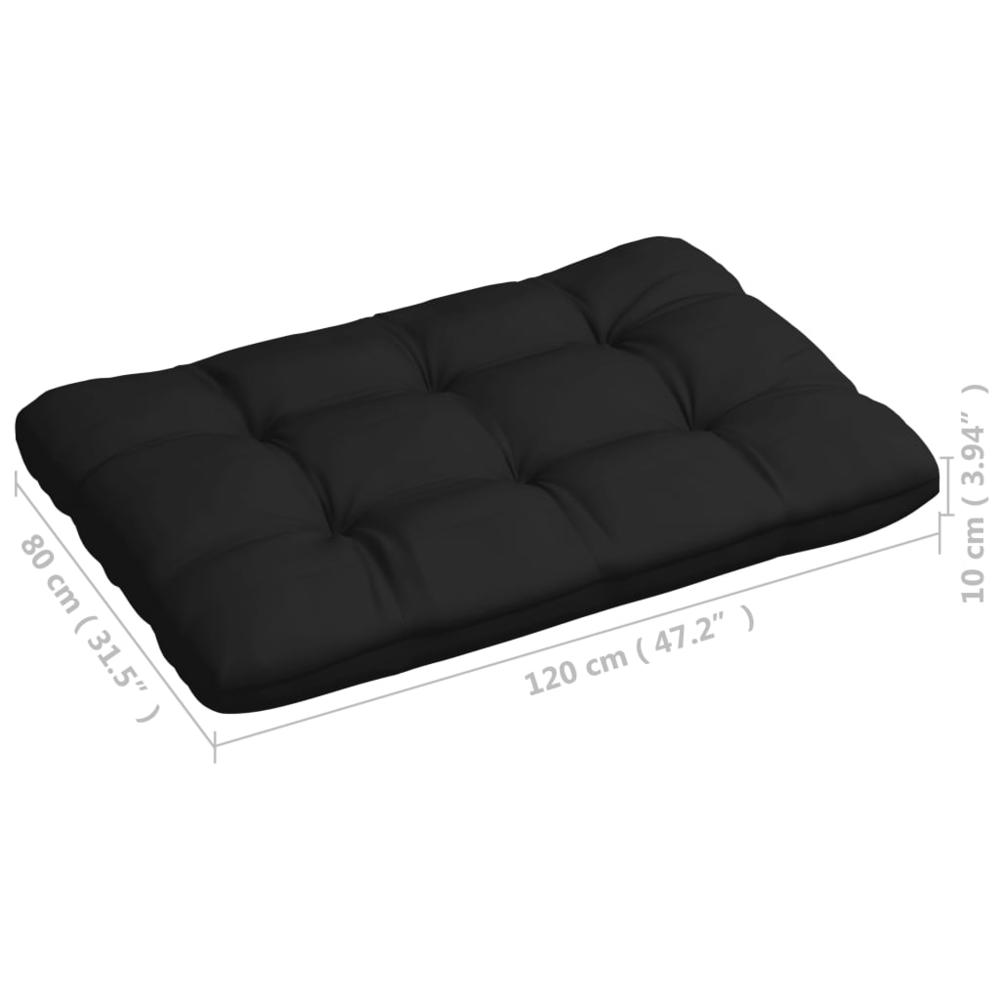 vidaXL Pallet Sofa Cushions 7 pcs Black. Picture 8