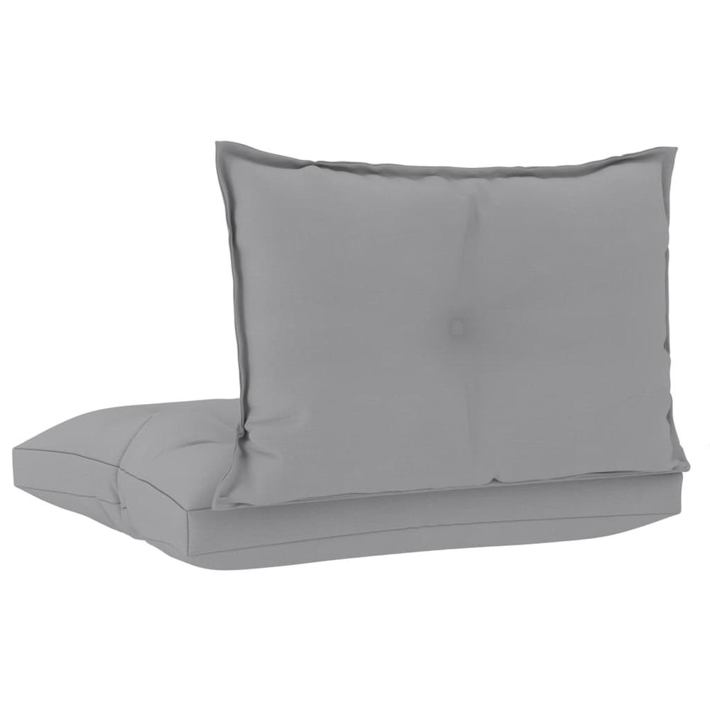 vidaXL Pallet Sofa Cushions 2 pcs Gray Fabric. Picture 5