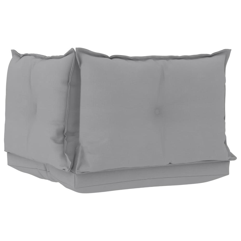 vidaXL Pallet Sofa Cushions 3 pcs Gray Fabric. Picture 5