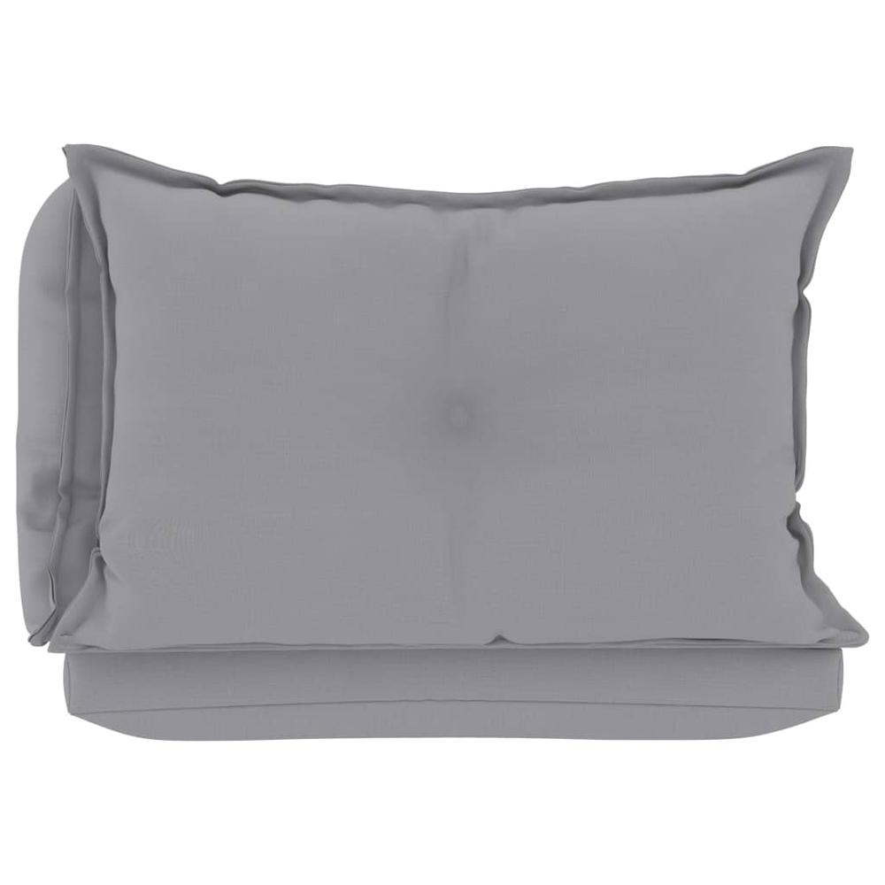 vidaXL Pallet Sofa Cushions 3 pcs Gray Fabric. Picture 6