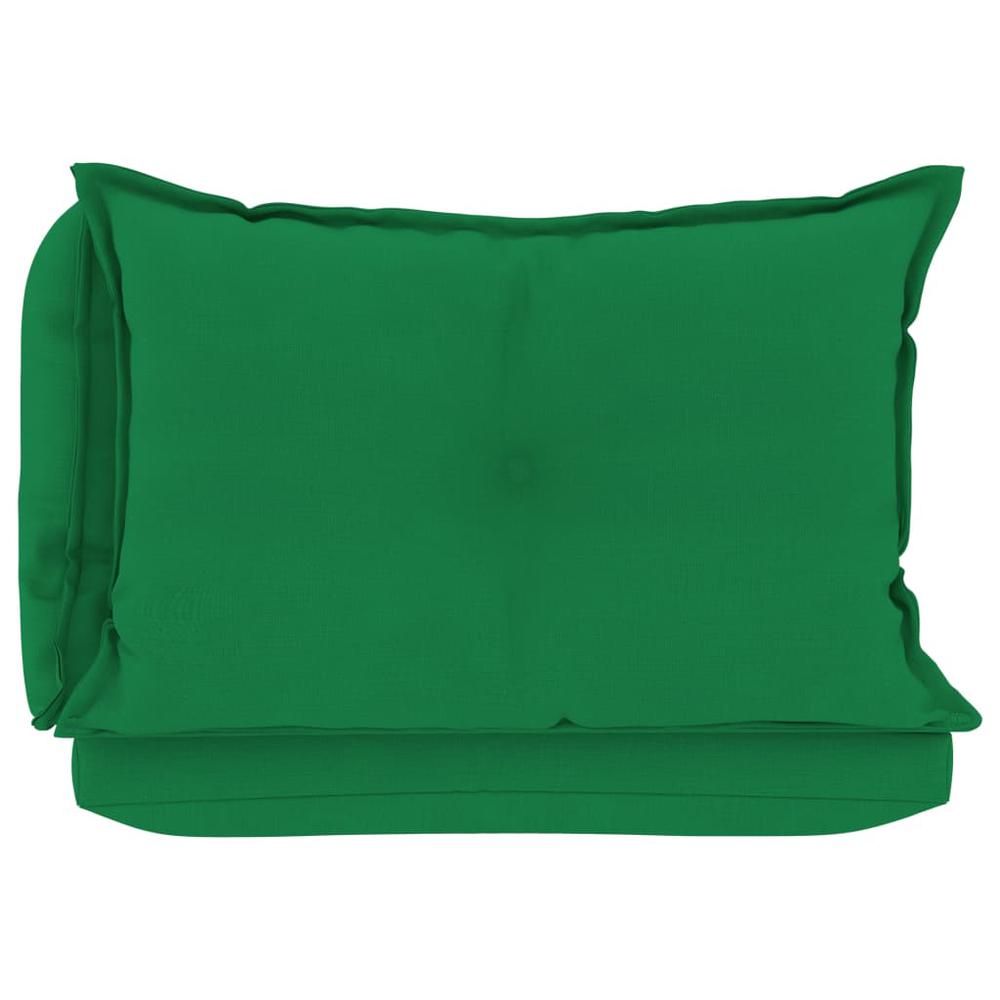 vidaXL Pallet Sofa Cushions 3 pcs Green Fabric. Picture 5
