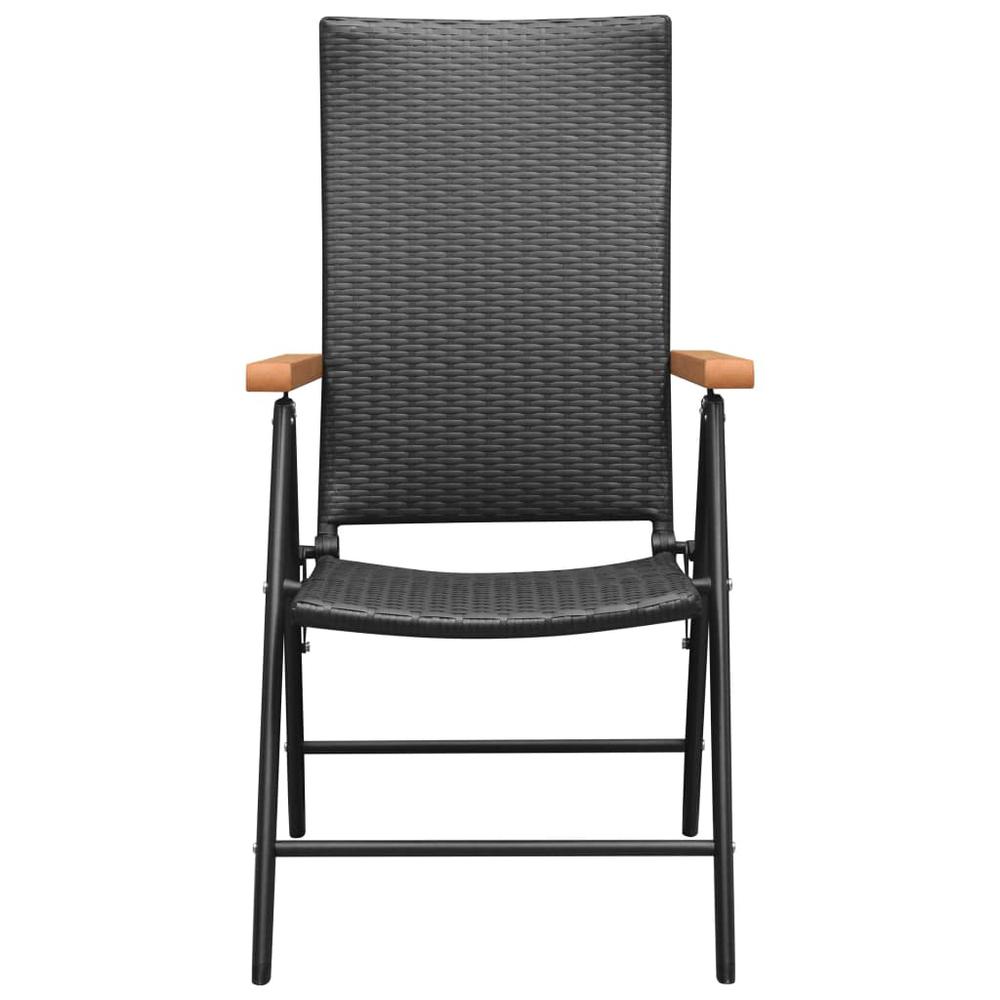 vidaXL Garden Chairs 4 pcs Poly Rattan Black, 313106. Picture 3