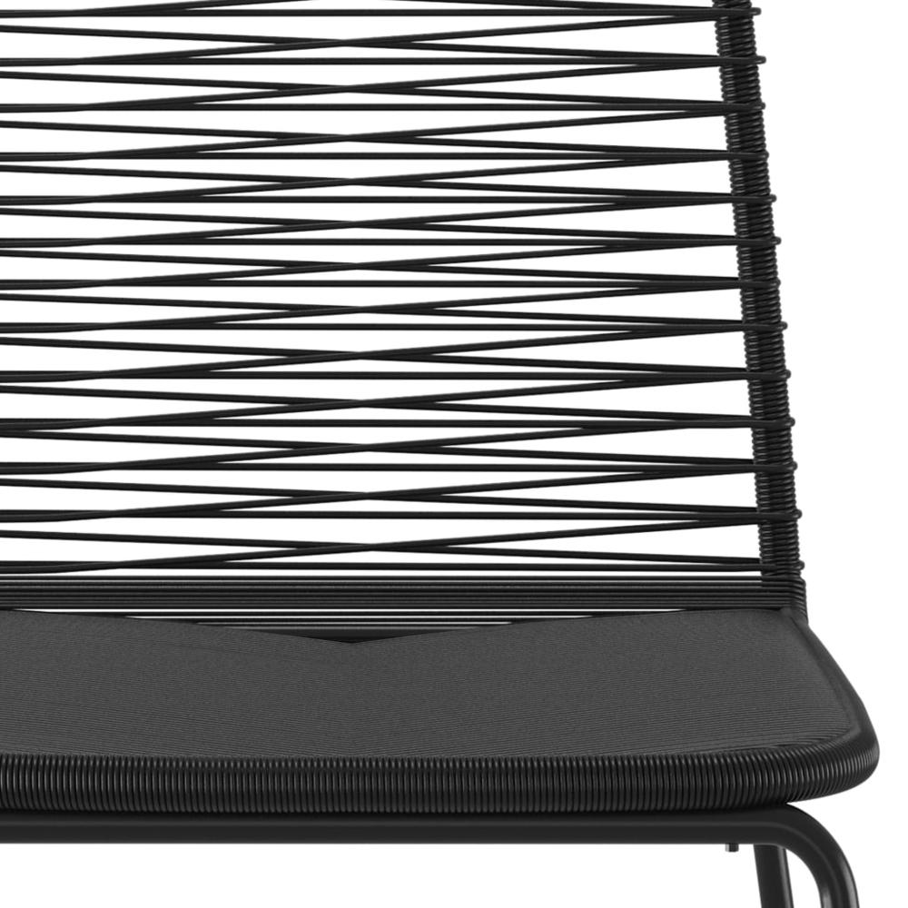 vidaXL Outdoor Chairs 4 pcs Poly Rattan Black, 313112. Picture 6