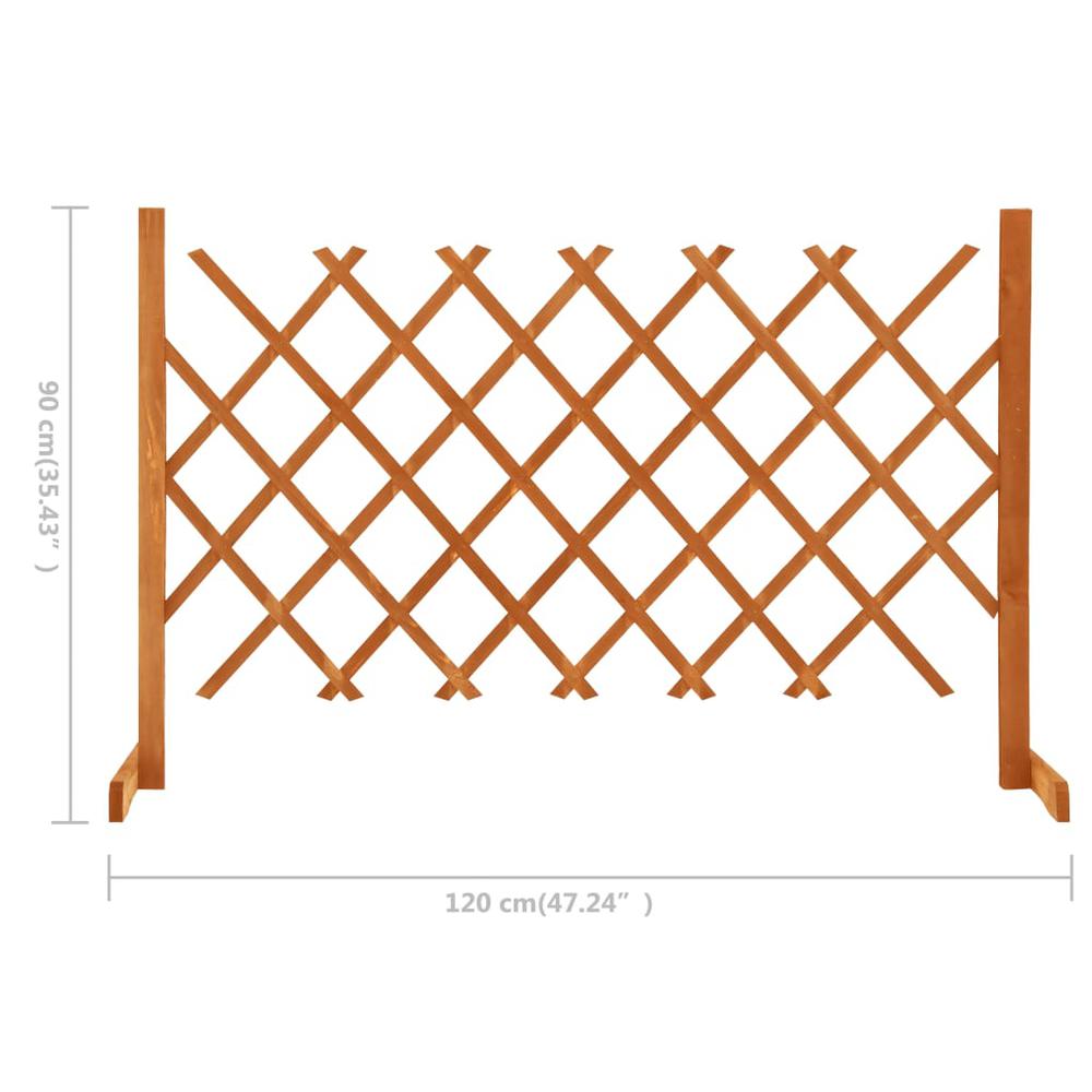vidaXL Garden Trellis Fence Orange 47.2"x35.4" Solid Firwood, 314824. Picture 7