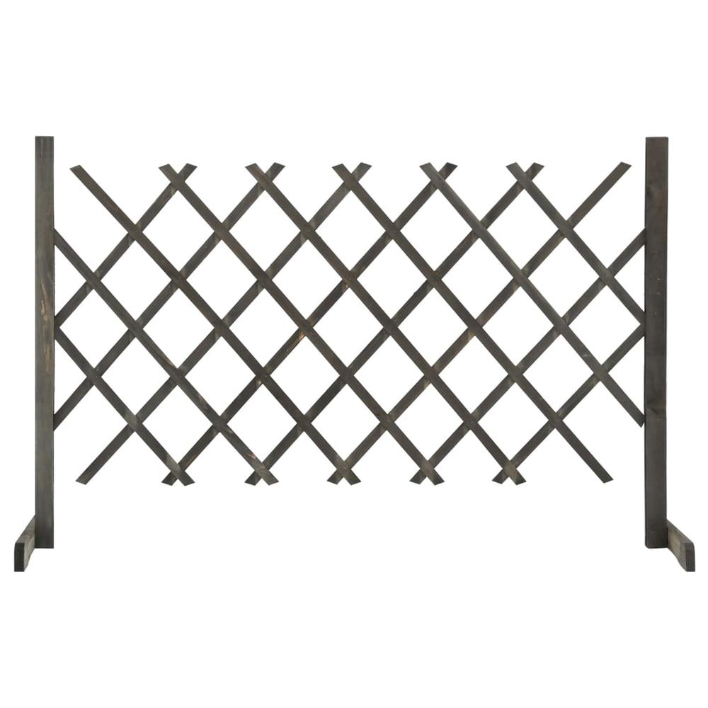 vidaXL Garden Trellis Fence Gray 47.2"x35.4" Solid Firwood, 314825. Picture 1