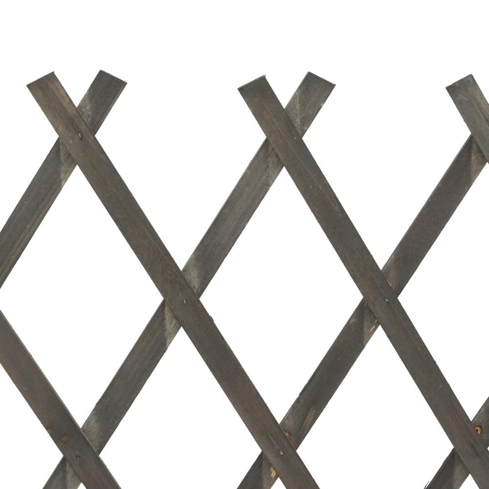 vidaXL Garden Trellis Fence Gray 47.2"x35.4" Solid Firwood, 314825. Picture 6