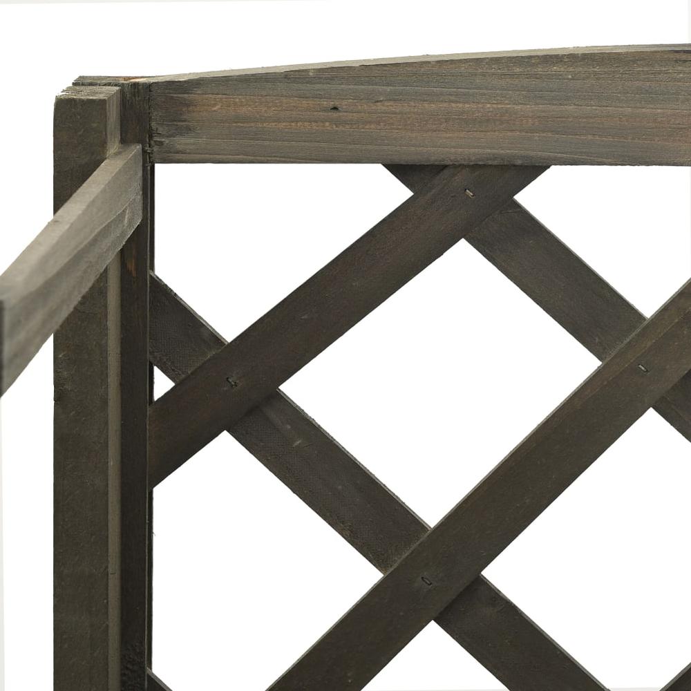 vidaXL Plant Stand with Trellis Gray 23.6"x11.8"x55.1" Solid Firwood, 314835. Picture 5