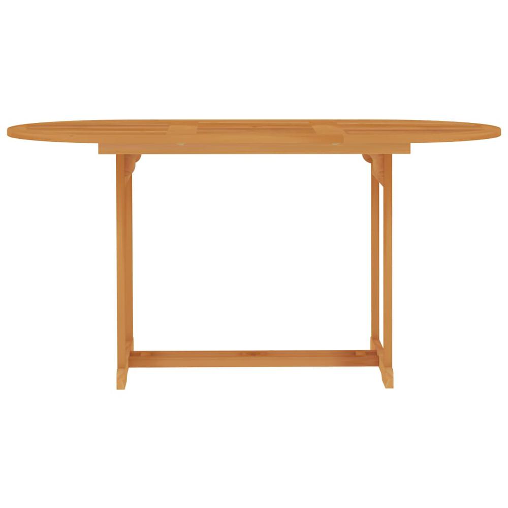 vidaXL Garden Table 59.1"x35.4"x29.5" Solid Teak Wood 5102. Picture 2