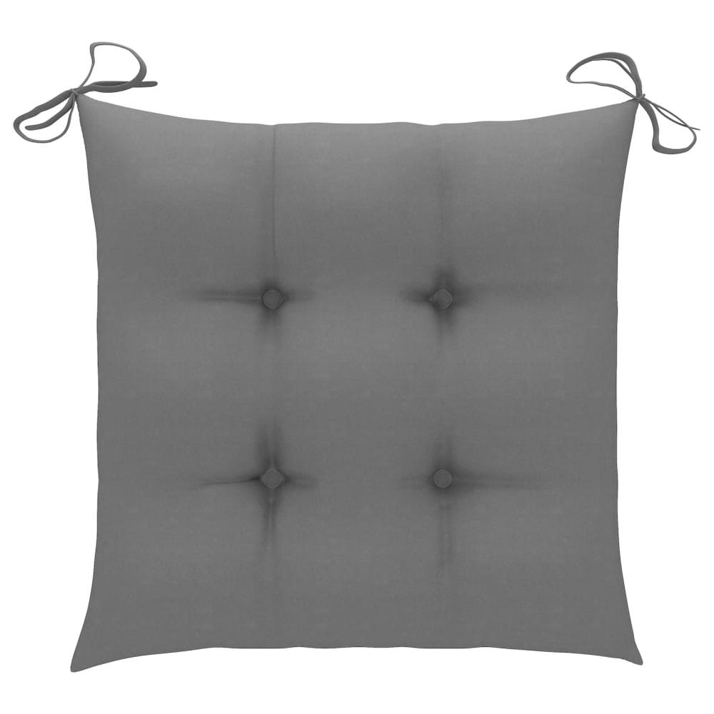 vidaXL Chair Cushions 2 pcs Gray 15.7"x15.7"x2.8" Fabric, 314863. Picture 2