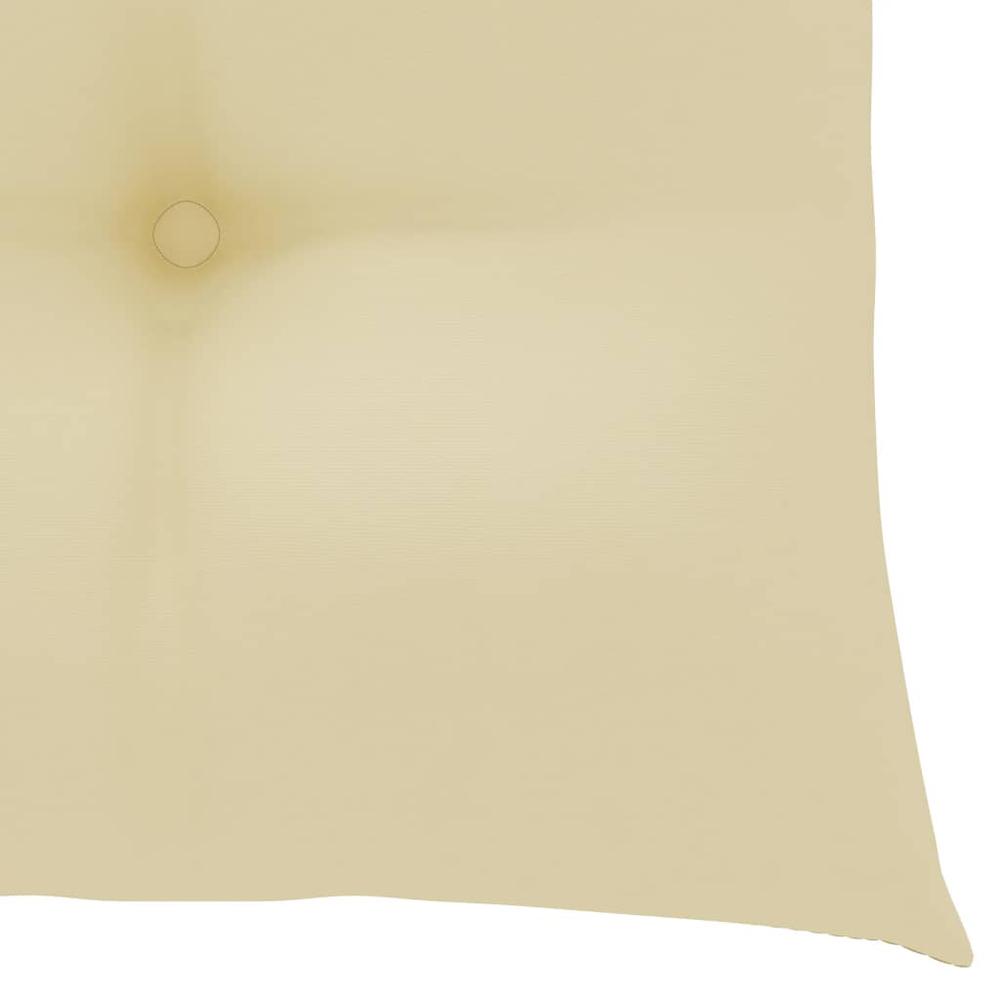 vidaXL Chair Cushions 2 pcs Cream White 15.7"x15.7"x2.8" Fabric, 314866. Picture 5