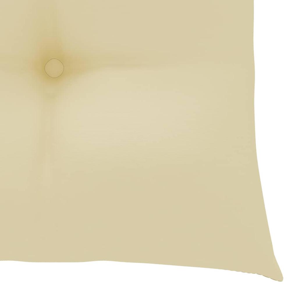 vidaXL Chair Cushions 4 pcs Cream White 15.7"x15.7"x2.8" Fabric, 314867. Picture 5