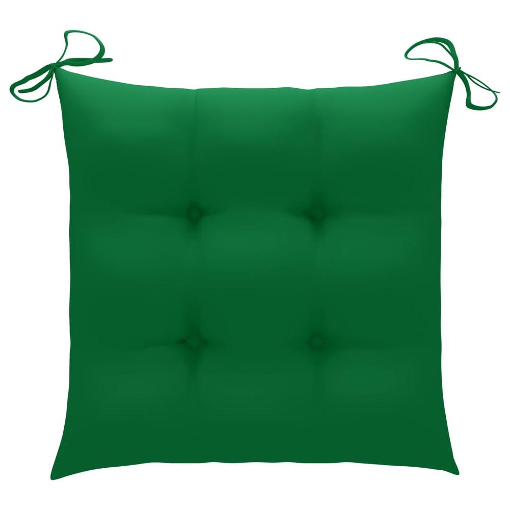 vidaXL Chair Cushions 2 pcs Green 15.7"x15.7"x2.8" Fabric, 314875. Picture 2