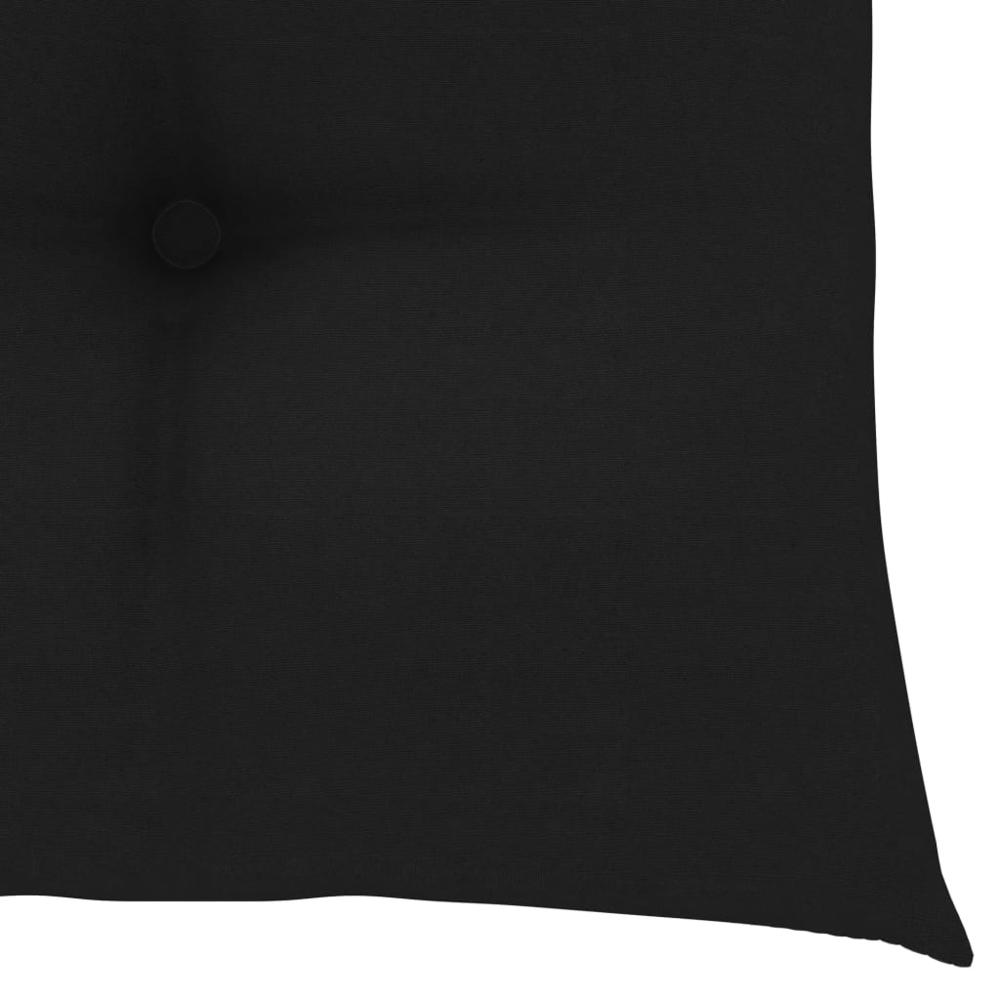 vidaXL Chair Cushions 2 pcs Black 15.7"x15.7"x2.8" Fabric, 314881. Picture 5