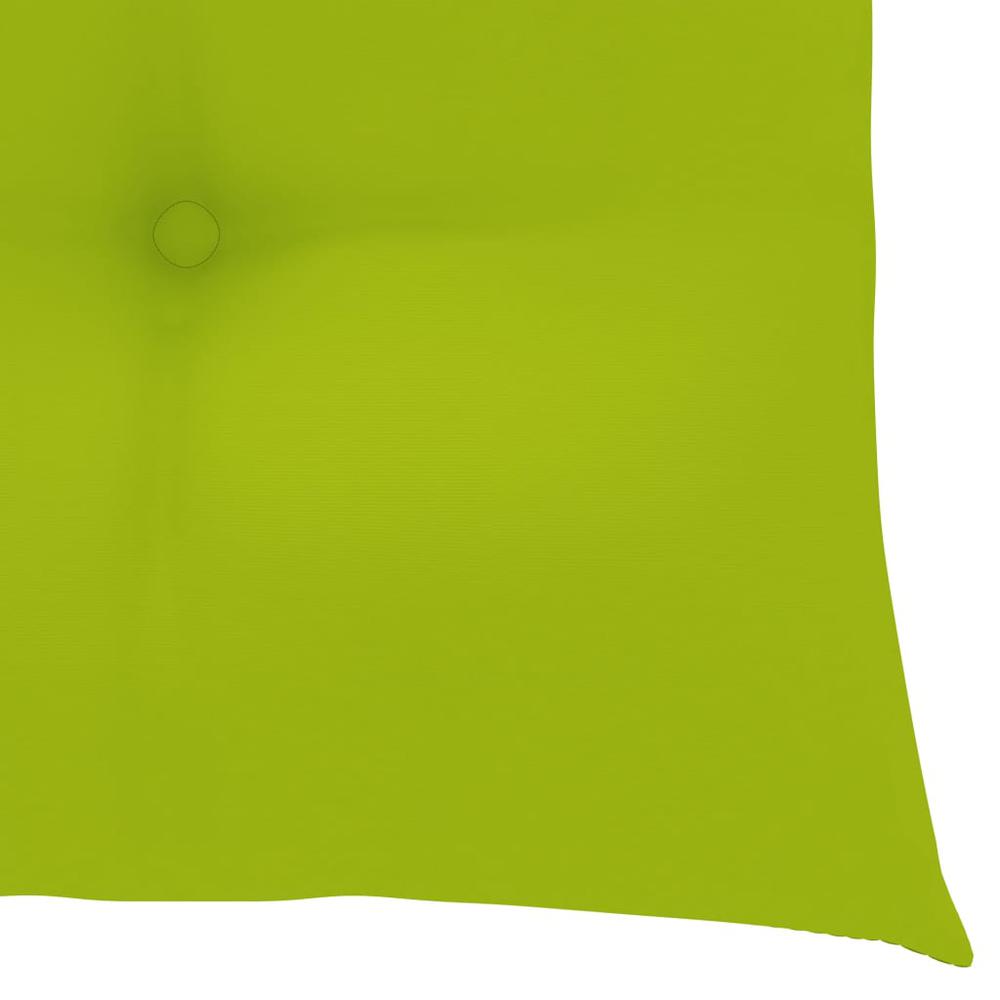 vidaXL Chair Cushions 2 pcs Bright Green 15.7"x15.7"x2.8" Fabric. Picture 5