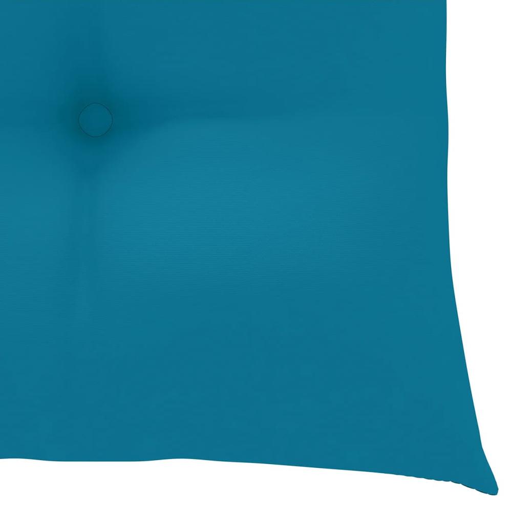 vidaXL Chair Cushions 2 pcs Light Blue 19.7"x19.7"x2.8" Fabric. Picture 5