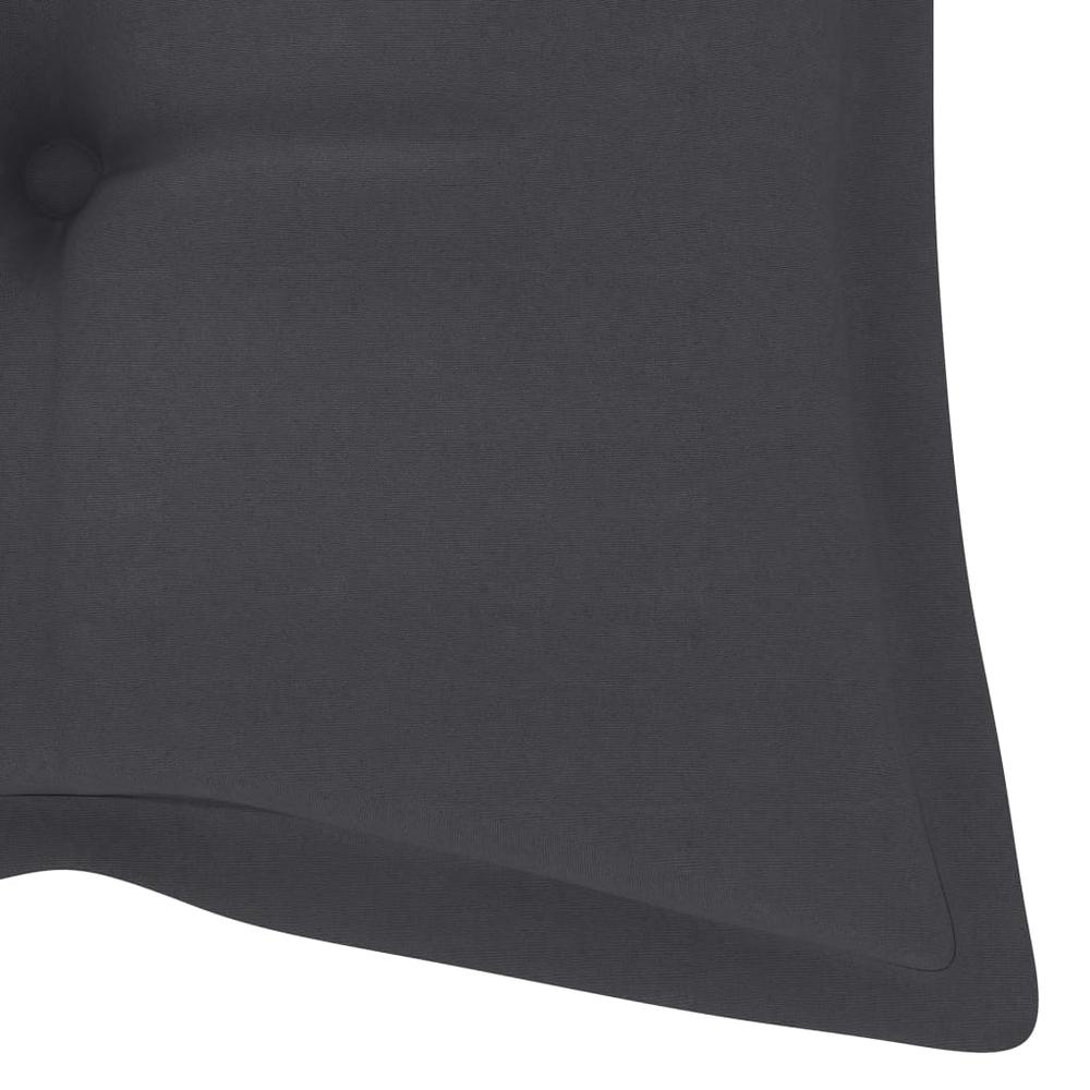 vidaXL Garden Bench Cushion Anthracite 47.2"x19.7"x2.8" Fabric, 314944. Picture 4