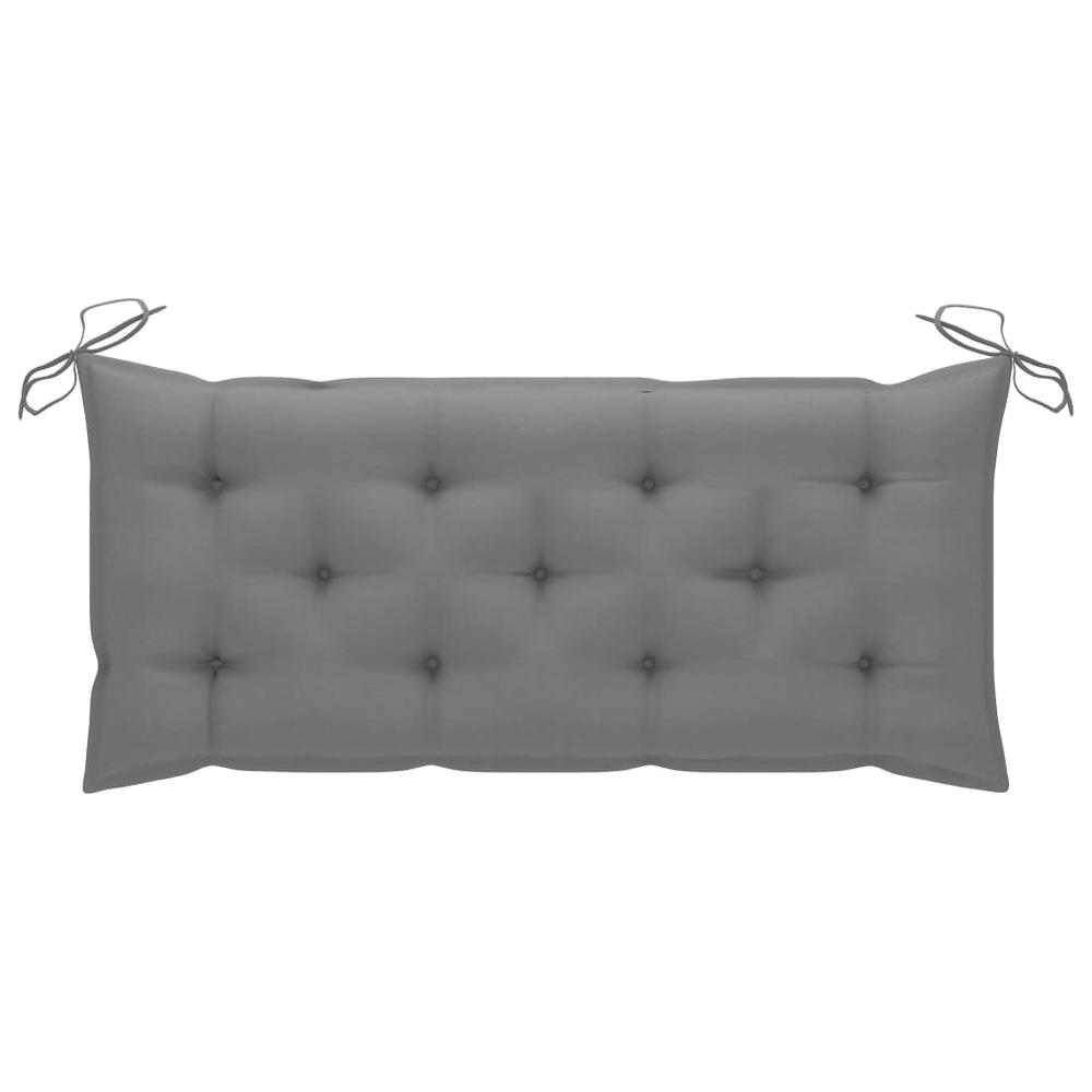 vidaXL Garden Bench Cushion Gray 47.2"x19.7"x2.8" Fabric, 314945. Picture 1