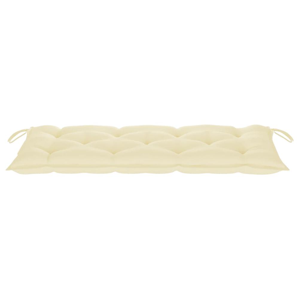 vidaXL Garden Bench Cushion Cream White 47.2"x19.7"x2.8" Fabric, 314946. Picture 3