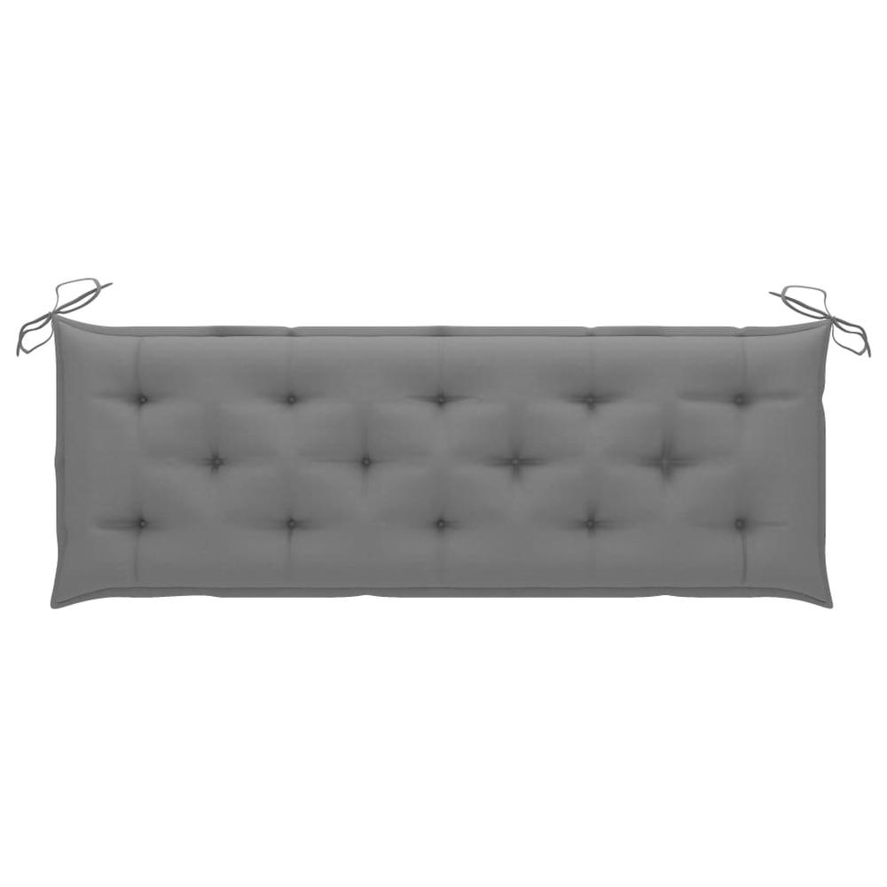 vidaXL Garden Bench Cushion Gray 59.1"x19.7"x2.8" Fabric, 314957. Picture 1