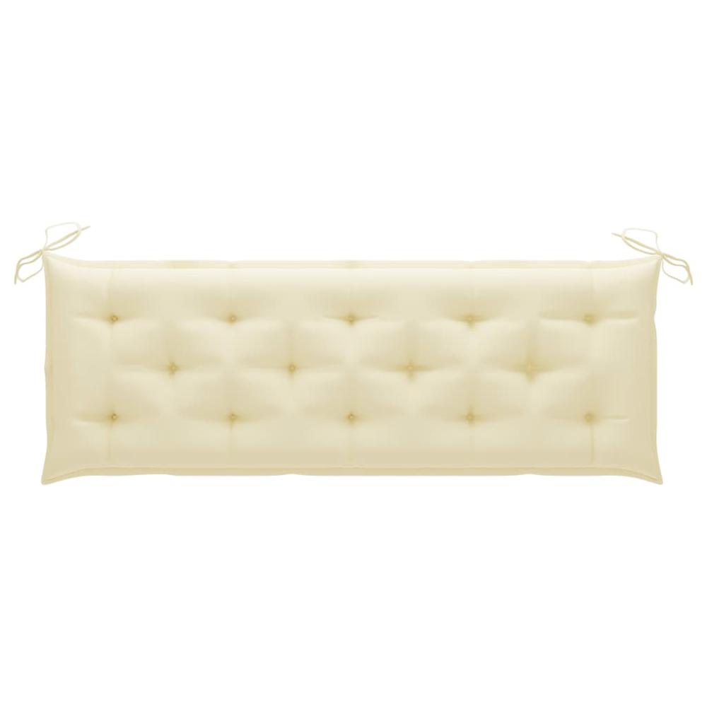 vidaXL Garden Bench Cushion Cream White 59.1"x19.7"x2.8" Fabric, 314958. Picture 1