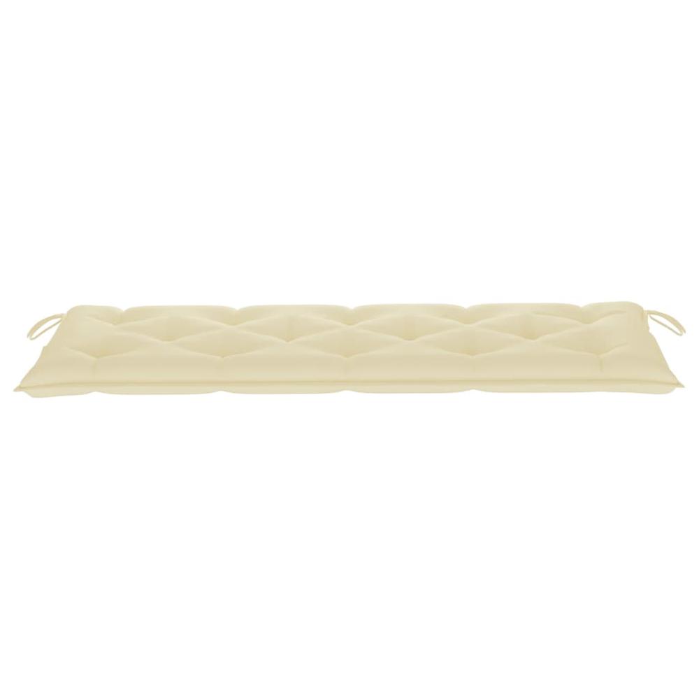 vidaXL Garden Bench Cushion Cream White 59.1"x19.7"x2.8" Fabric, 314958. Picture 3
