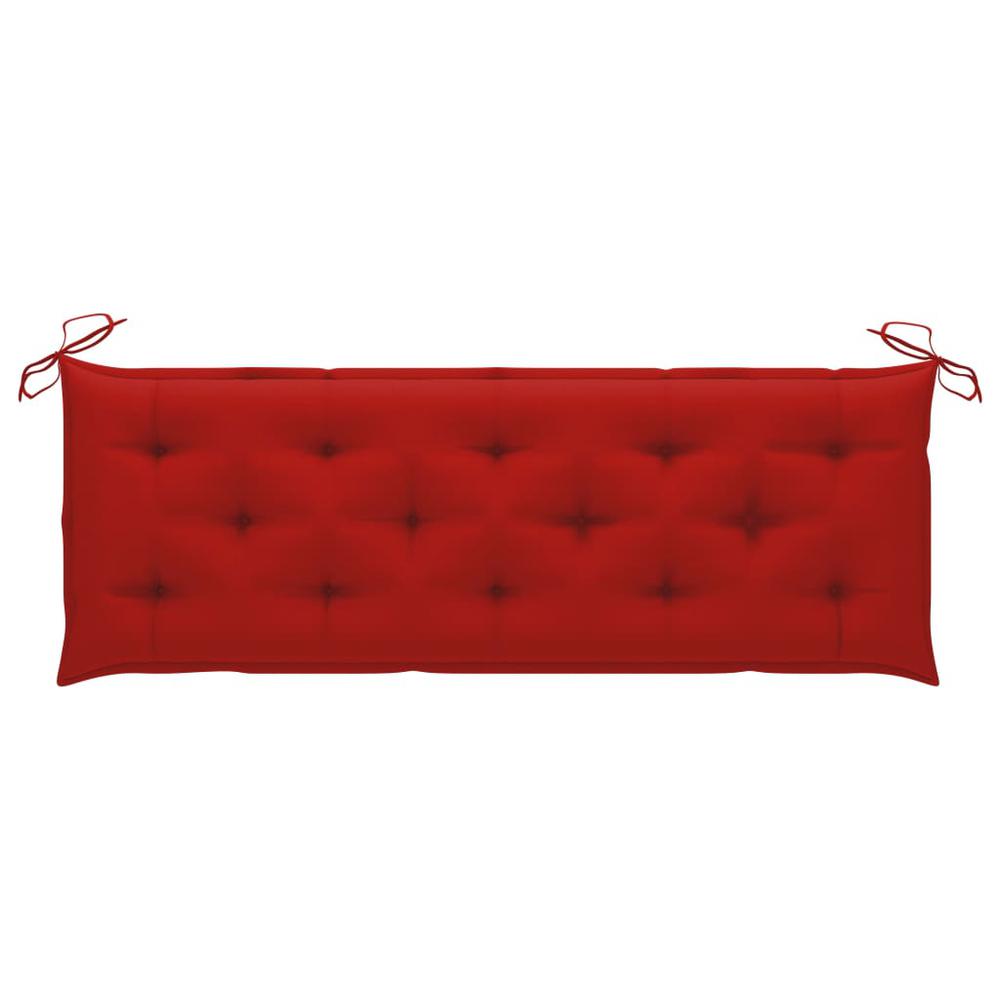 vidaXL Garden Bench Cushion Red 59.1"x19.7"x2.8" Fabric, 314962. Picture 1