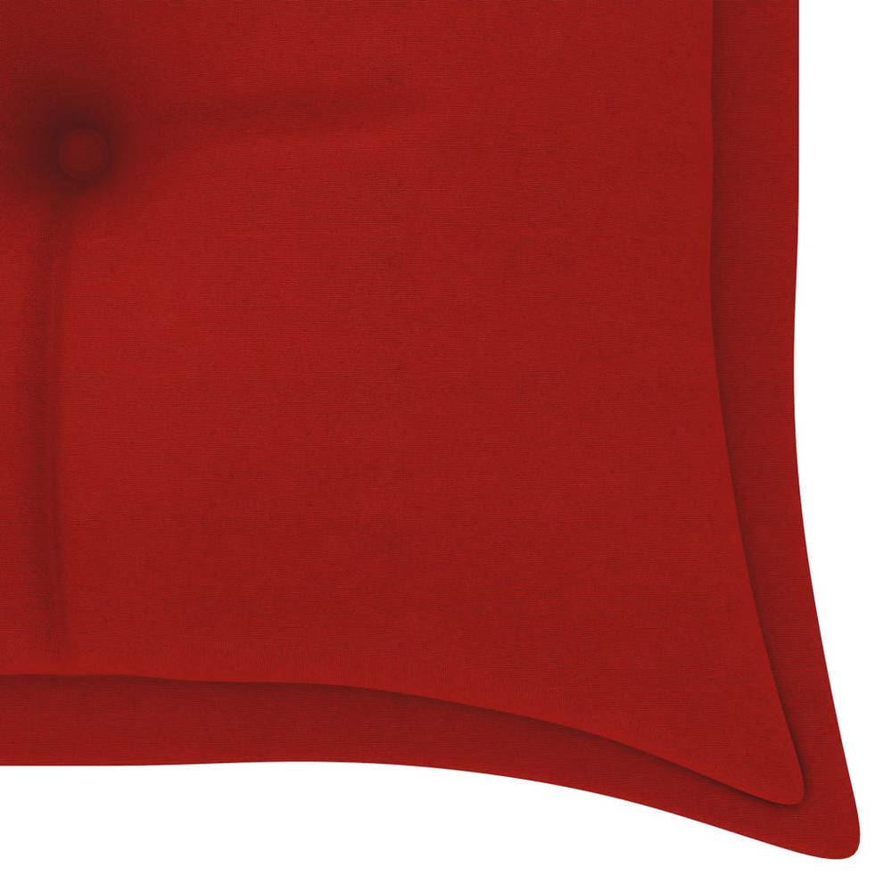 vidaXL Garden Bench Cushion Red 59.1"x19.7"x2.8" Fabric, 314962. Picture 4