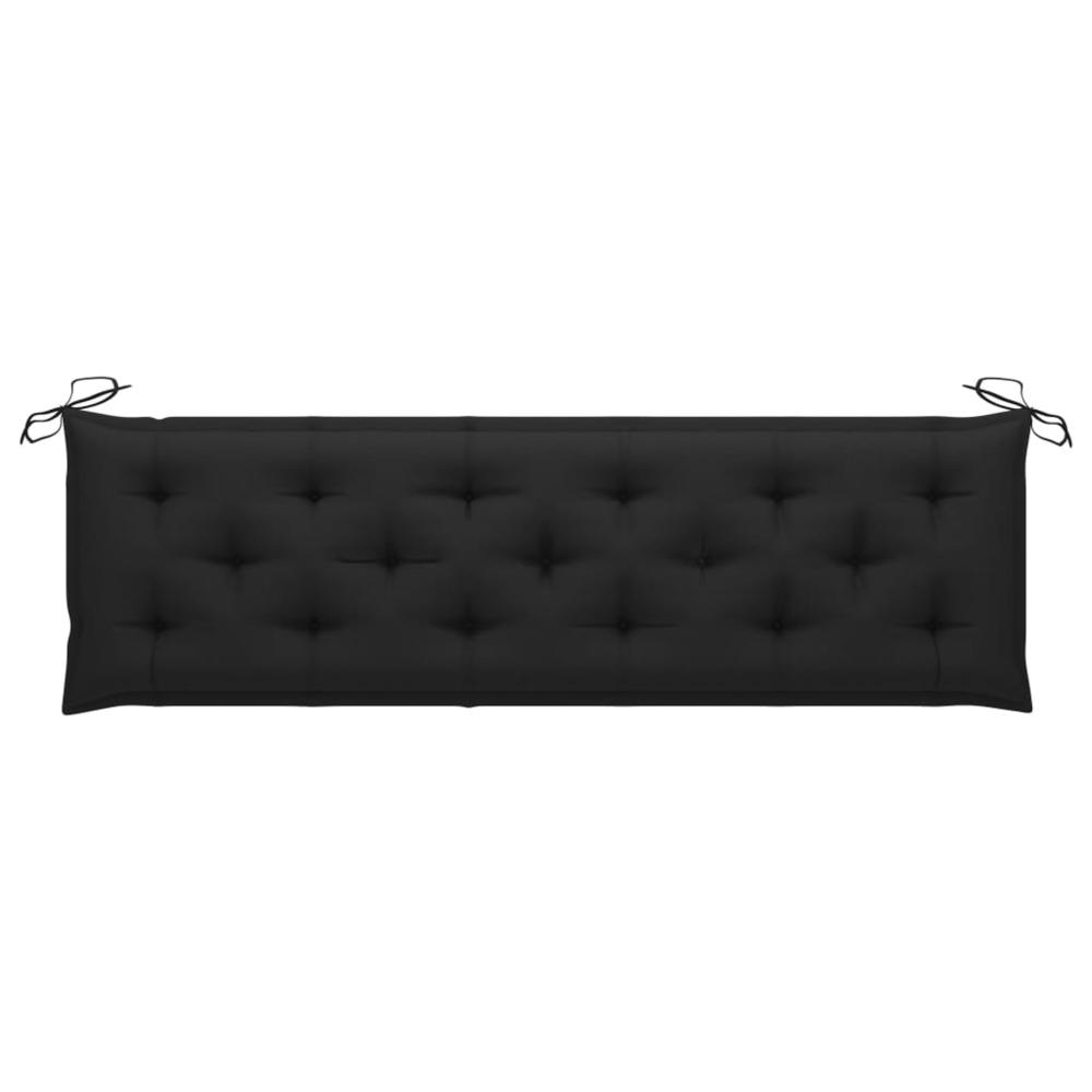 vidaXL Garden Bench Cushion Black 70.9"x19.7"x2.8" Fabric, 314975. Picture 1