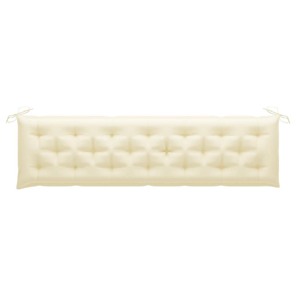 vidaXL Garden Bench Cushion Cream White 78.7"x19.7"x2.8" Fabric, 314982. Picture 1
