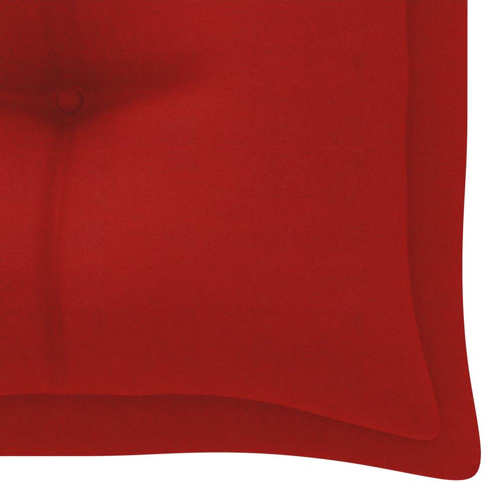 vidaXL Garden Bench Cushion Red 78.7"x19.7"x2.8" Fabric, 314986. Picture 4