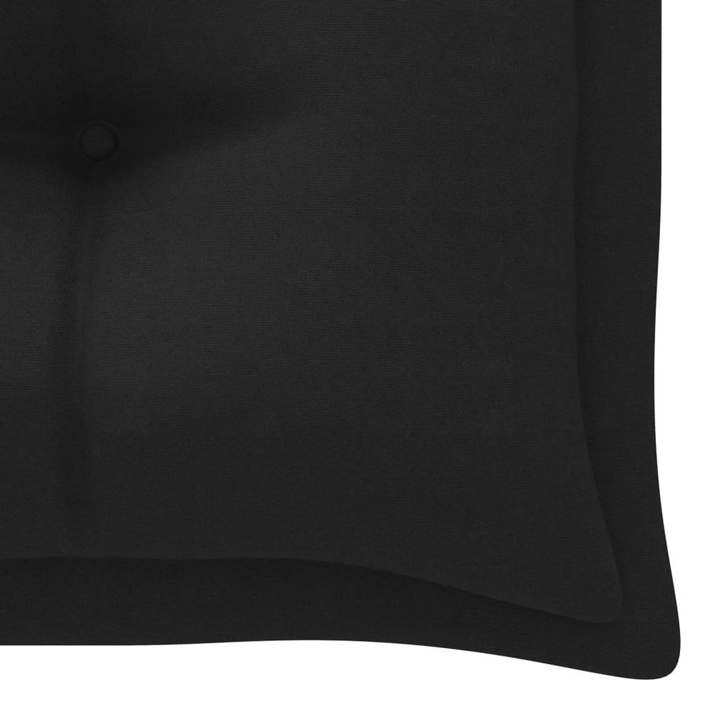vidaXL Garden Bench Cushion Black 78.7"x19.7"x2.8" Fabric, 314987. Picture 4