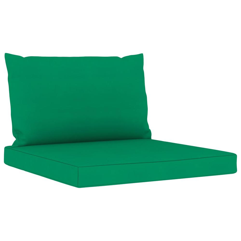 vidaXL Pallet Sofa Cushions 2 pcs Green Fabric, 315057. Picture 2