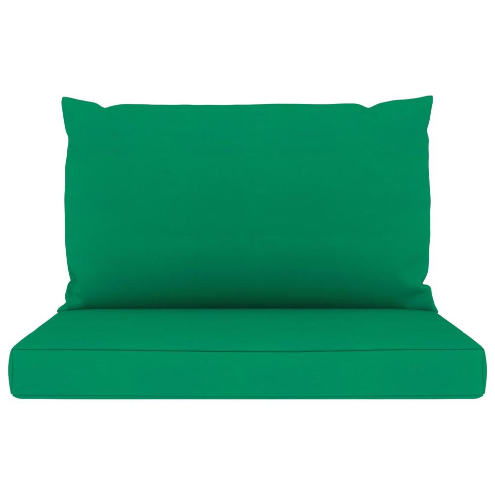 vidaXL Pallet Sofa Cushions 2 pcs Green Fabric, 315057. Picture 3