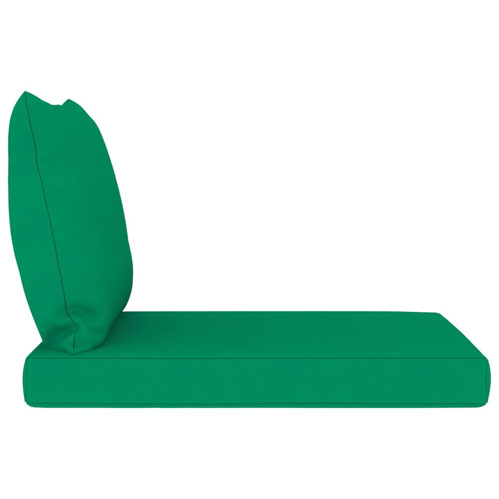vidaXL Pallet Sofa Cushions 2 pcs Green Fabric, 315057. Picture 4