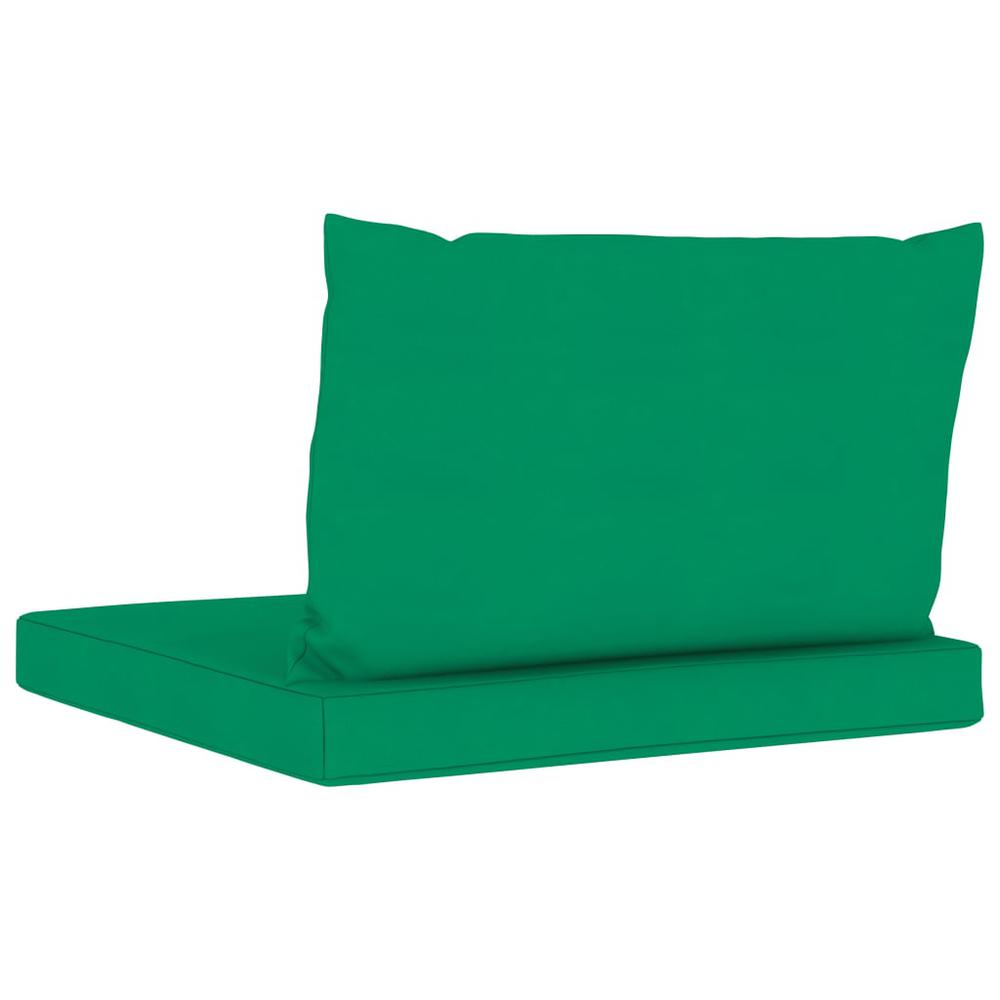 vidaXL Pallet Sofa Cushions 2 pcs Green Fabric, 315057. Picture 5