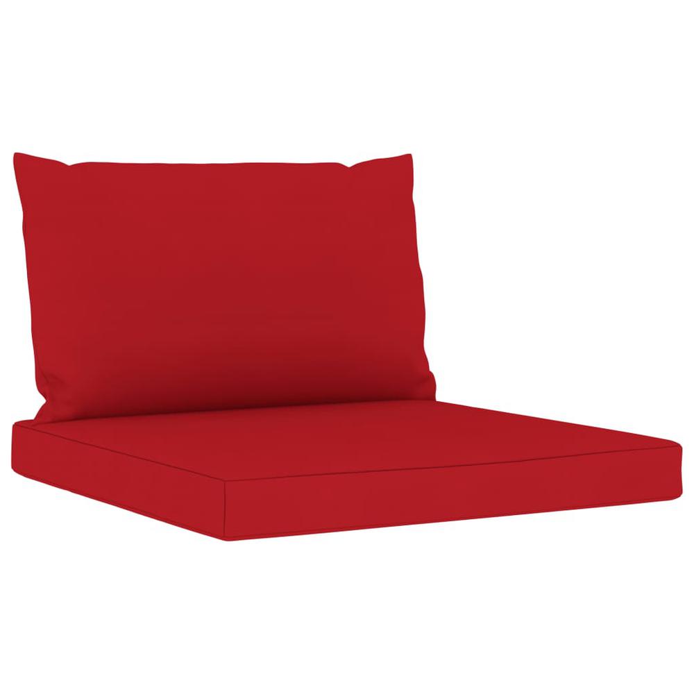 vidaXL Pallet Sofa Cushions 2 pcs Red Fabric, 315058. Picture 2