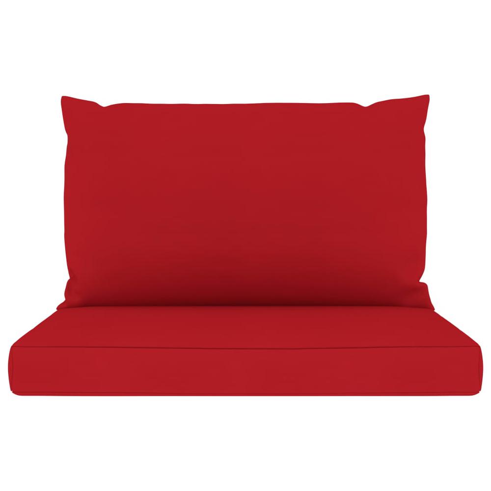 vidaXL Pallet Sofa Cushions 2 pcs Red Fabric, 315058. Picture 3