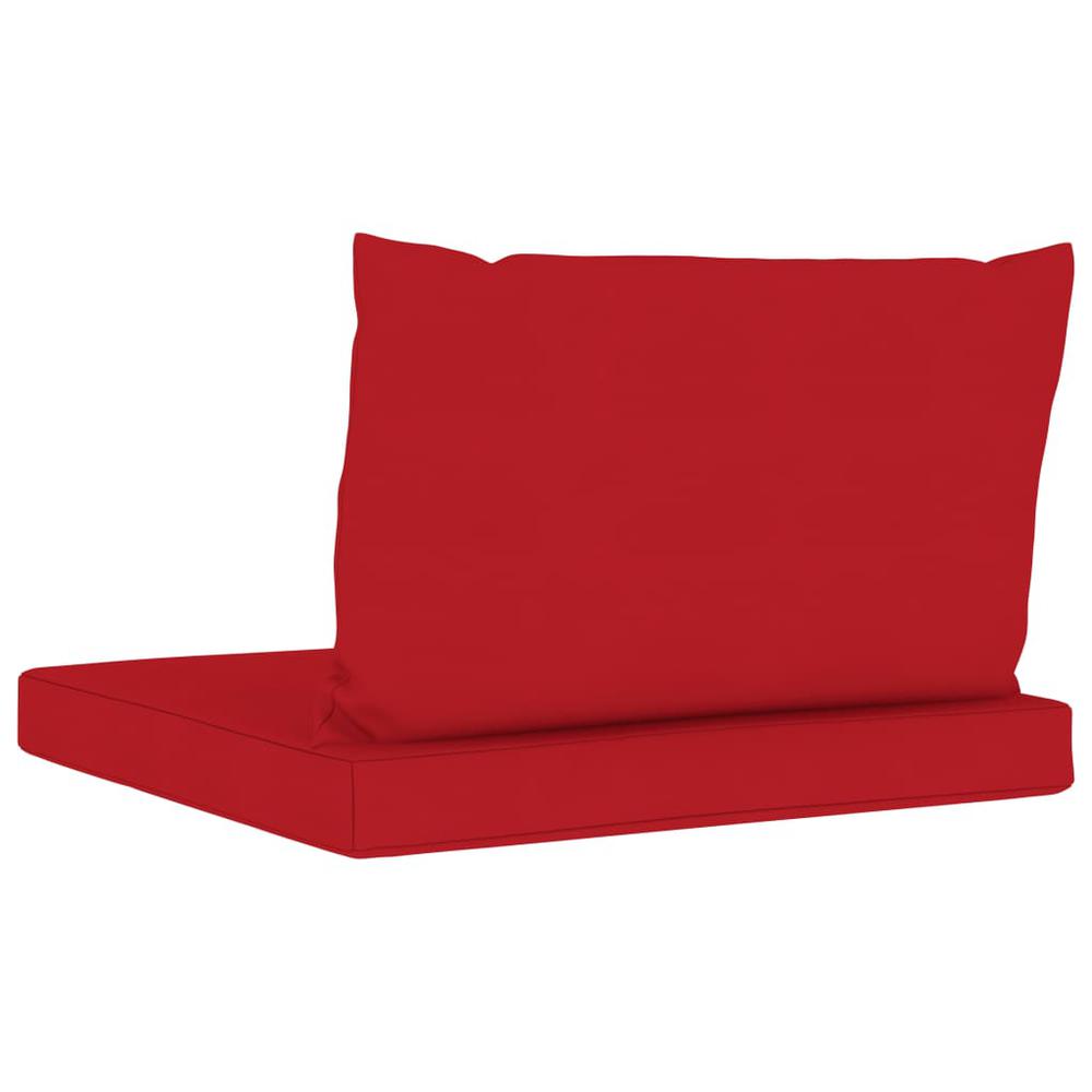 vidaXL Pallet Sofa Cushions 2 pcs Red Fabric, 315058. Picture 4