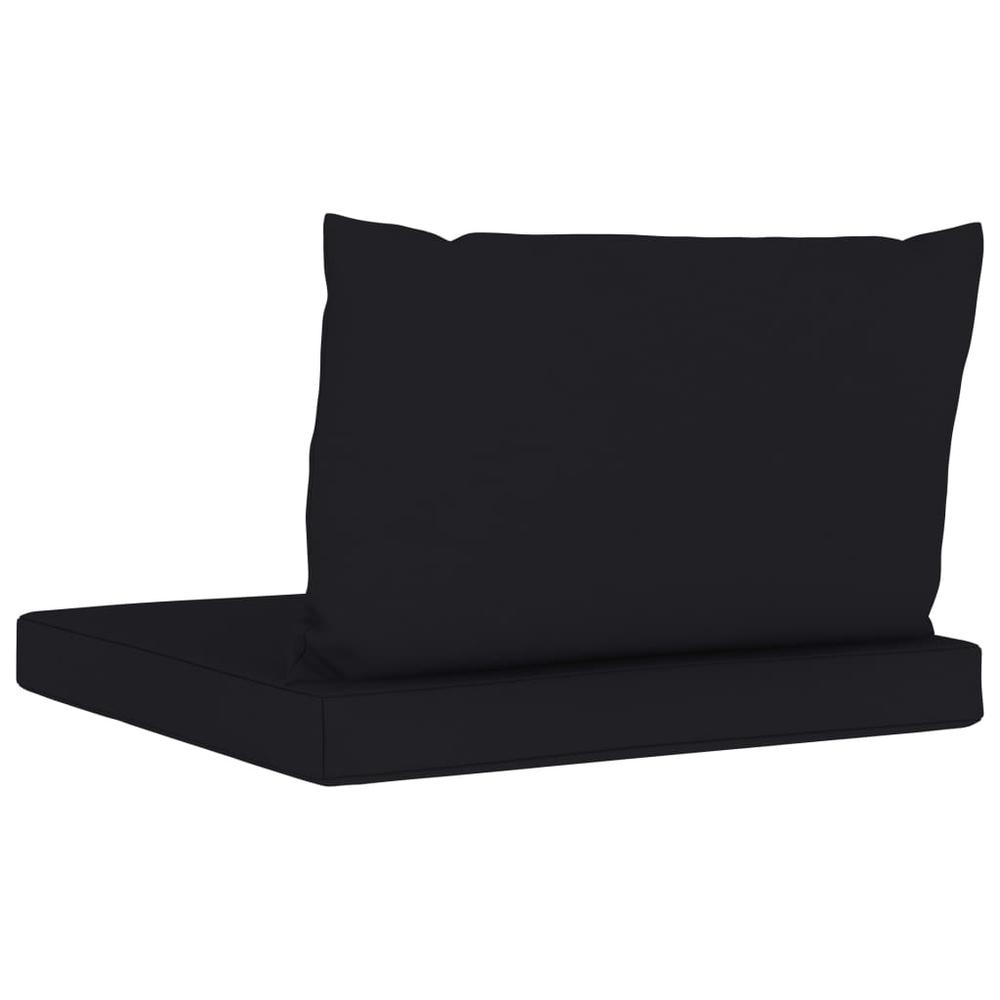 vidaXL Pallet Sofa Cushions 2 pcs Black Fabric, 315059. Picture 5