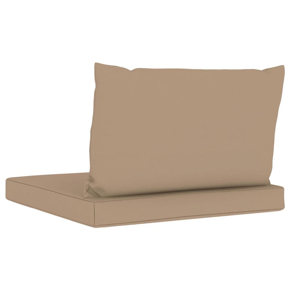 vidaXL Pallet Sofa Cushions 2 pcs Taupe Fabric, 315060. Picture 5