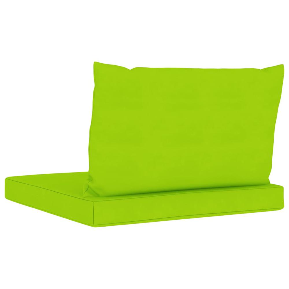 vidaXL Pallet Sofa Cushions 2 pcs Bright Green Fabric. Picture 5