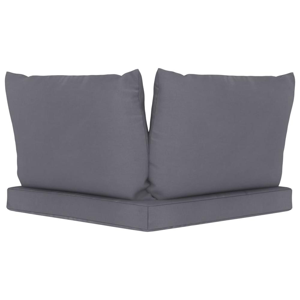 vidaXL Pallet Sofa Cushions 3 pcs Anthracite Fabric, 315064. Picture 5