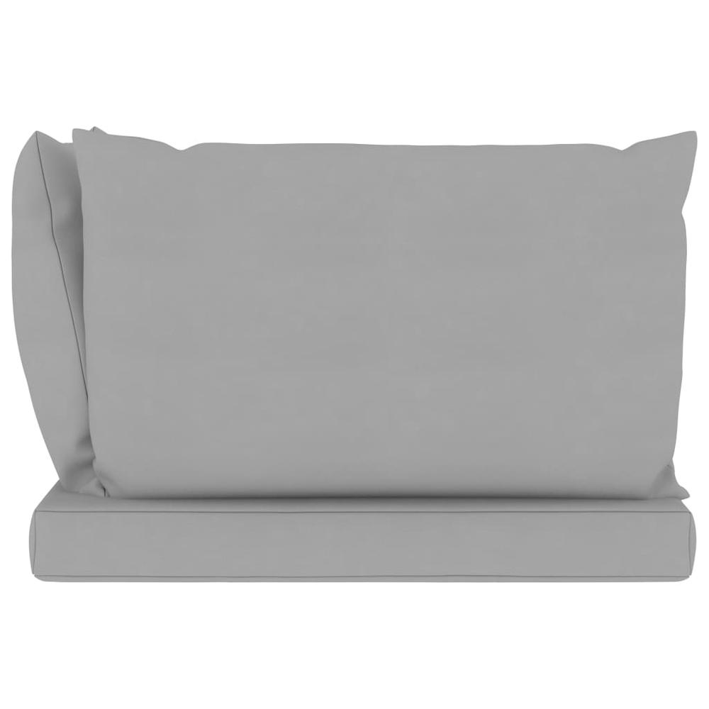 vidaXL Pallet Sofa Cushions 3 pcs Gray Fabric, 315065. Picture 4