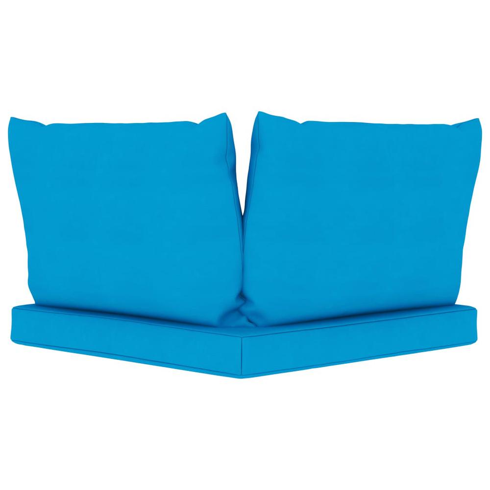 vidaXL Pallet Sofa Cushions 3 pcs Light Blue Fabric. Picture 5